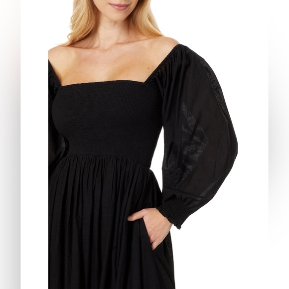 New! Free People Perfect Storm Midi Dress Black nwot 33995 - Picture 6 of 16